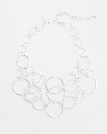 Chico's Women | Short Silvertone Multi-Strand Link Necklace SILVER