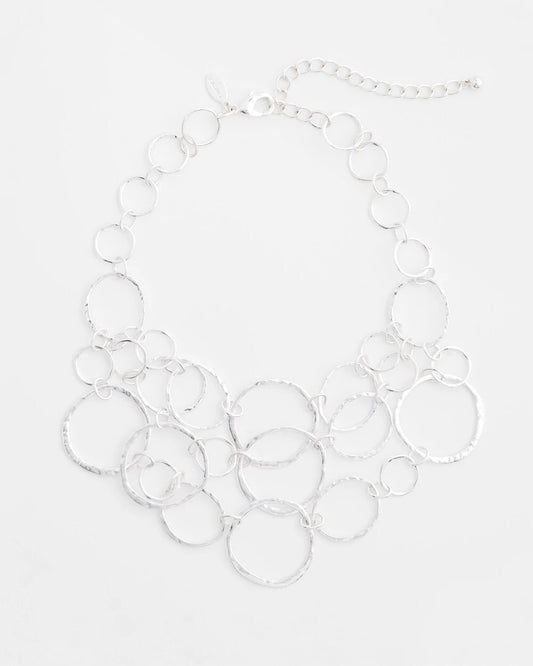 Chico's Women | Short Silvertone Multi-Strand Link Necklace SILVER