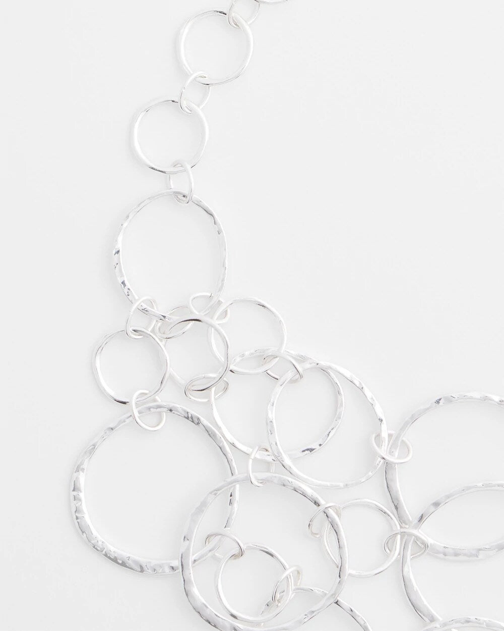 Chico's Women | Short Silvertone Multi-Strand Link Necklace SILVER