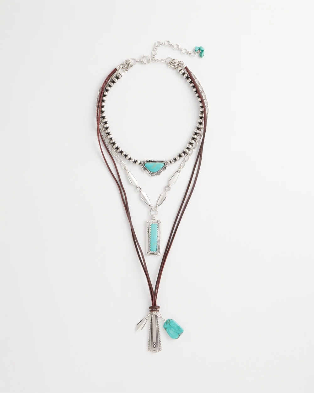 Chico's Women | Convertible Turquoise & Charms Motif Necklace TURQUOISE