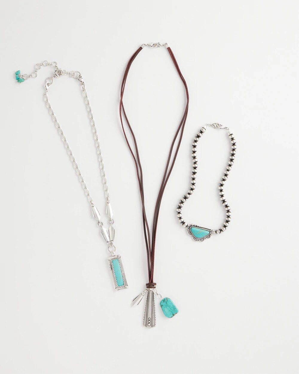 Chico's Women | Convertible Turquoise & Charms Motif Necklace TURQUOISE