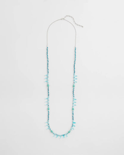 Chico's Women | Teal Beaded Single Strand Necklace TURQUOISE