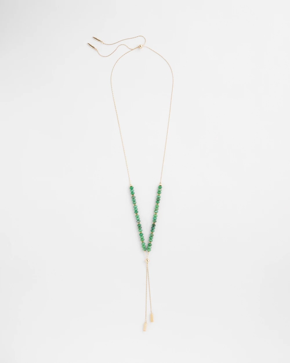 Chico's Women | Convertible Beaded Lariat Y-Necklace GREEN