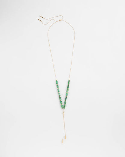 Chico's Women | Convertible Beaded Lariat Y-Necklace GREEN