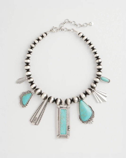 Chico's Women | Chico's Originals Turquoise & Charms Motif Collar Necklace