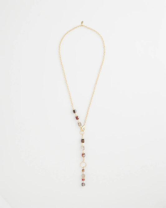 Chico's Women | Art Deco Geo Glass Bead Y-Necklace