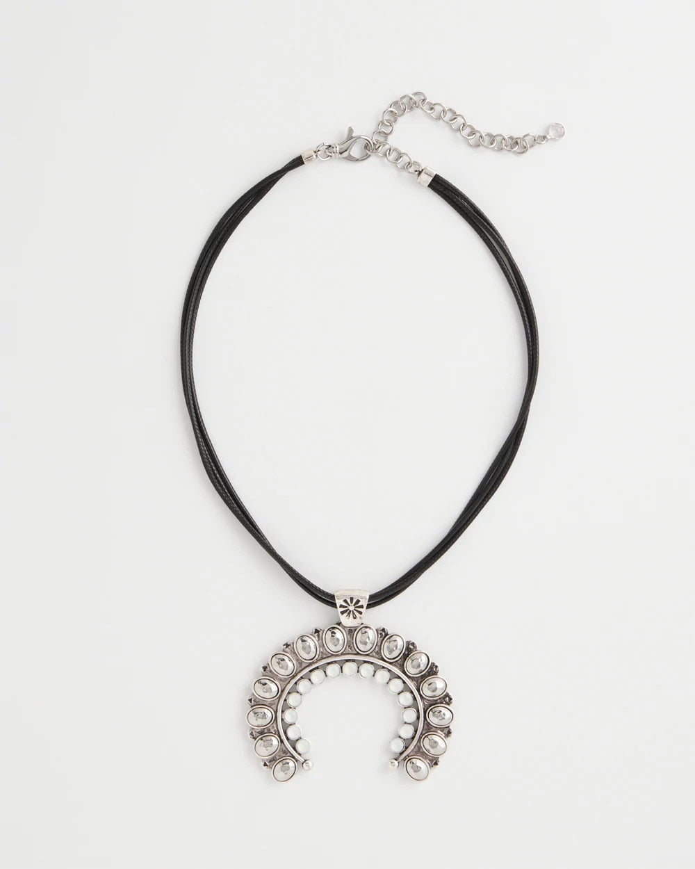 Chico's Women | Short Horseshoe Pendant Necklace SILVER