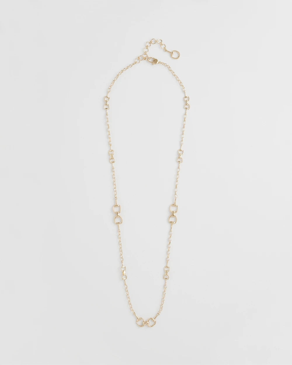 Chico's Women | Equestrian Horsebit Long Link Necklace GOLD