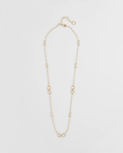 Chico's Women | Equestrian Horsebit Long Link Necklace GOLD