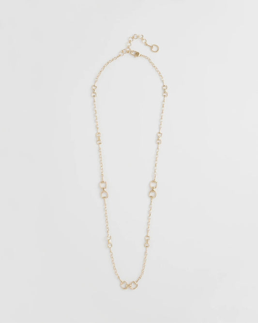 Chico's Women | Equestrian Horsebit Long Link Necklace GOLD