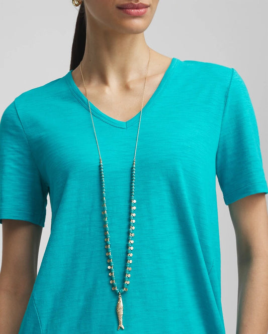 Chico's Women | Turquoise Bead Necklace BLUE