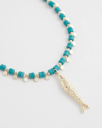 Chico's Women | Turquoise Bead Necklace BLUE