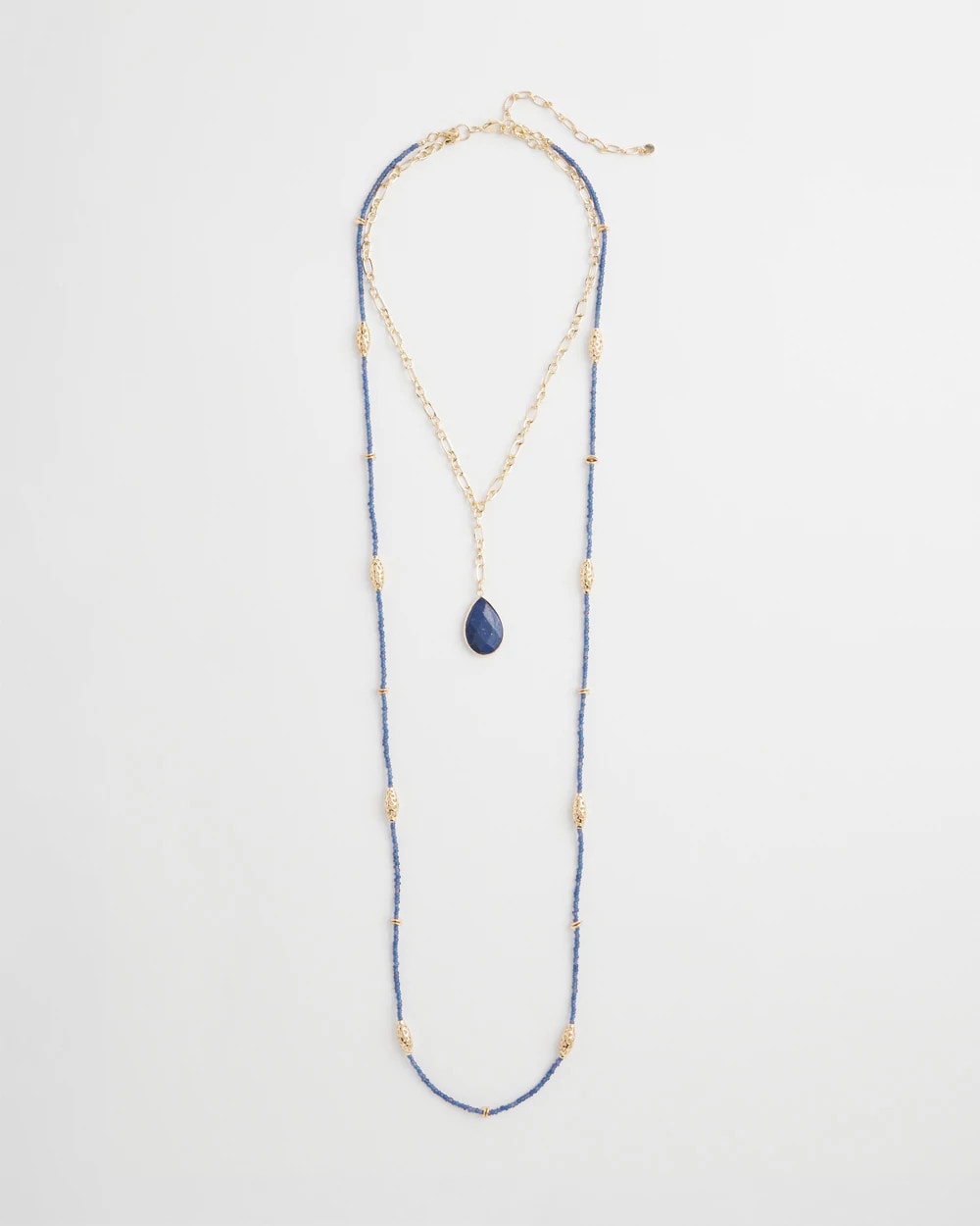 Chico's Women | Convertible Beaded Pendant Necklace BLUE