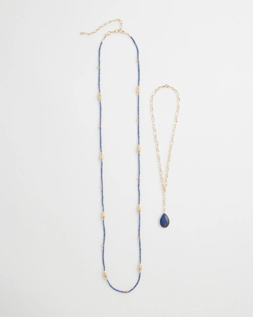 Chico's Women | Convertible Beaded Pendant Necklace BLUE