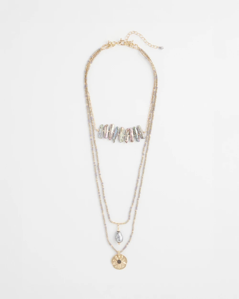Chico's Women | Convertible Abalone Pendant Necklace NEUTRAL