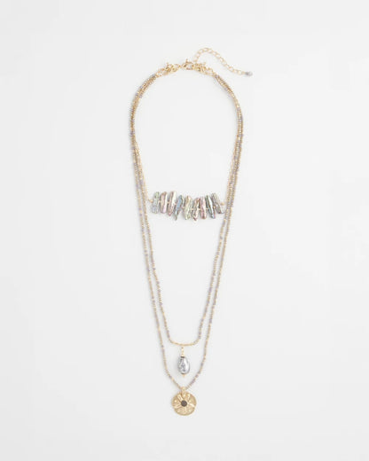 Chico's Women | Convertible Abalone Pendant Necklace NEUTRAL