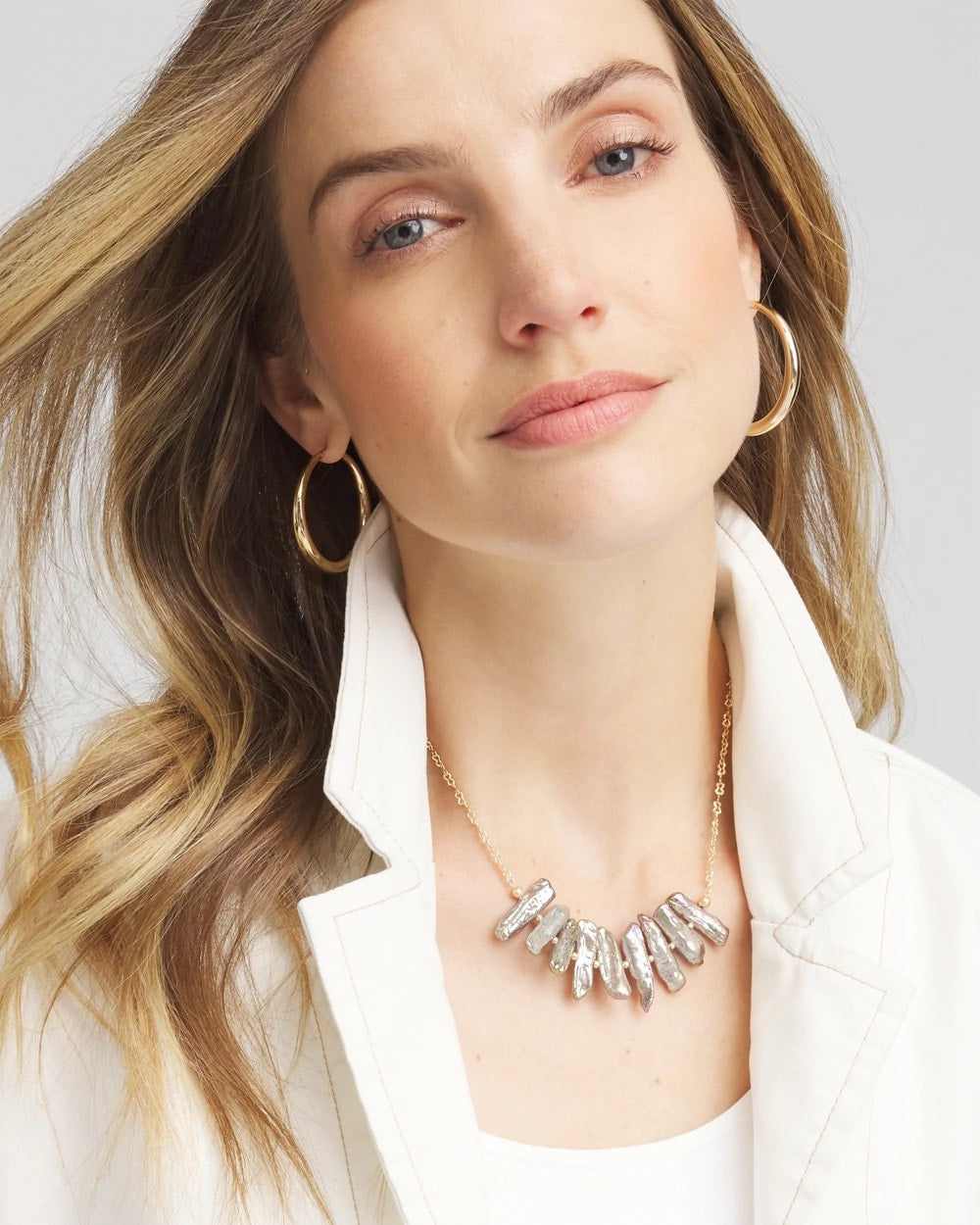 Chico's Women | Convertible Abalone Pendant Necklace NEUTRAL