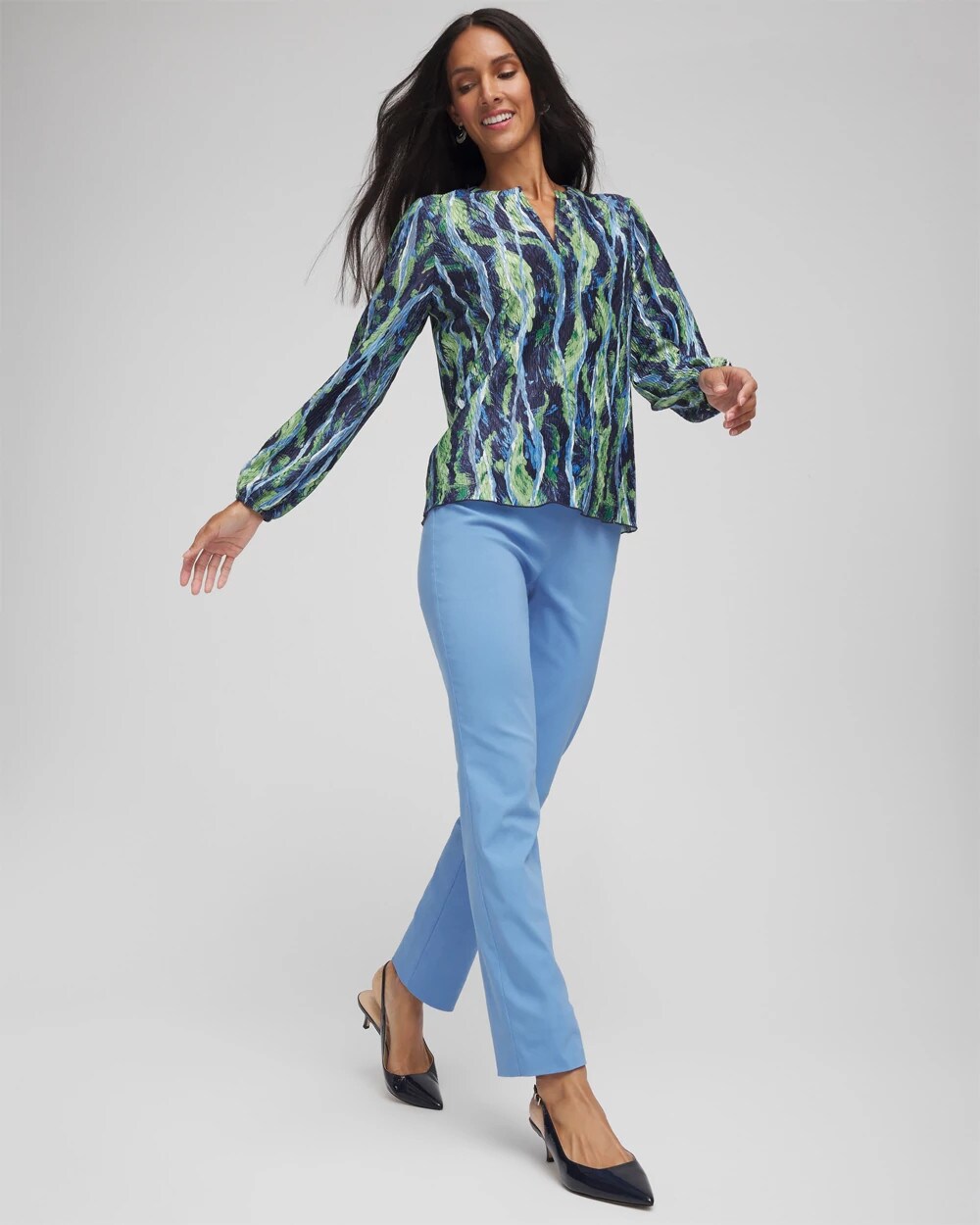 Chico's Women | Brigitte™ Slim Full-Length Pants TIDAL BLUE