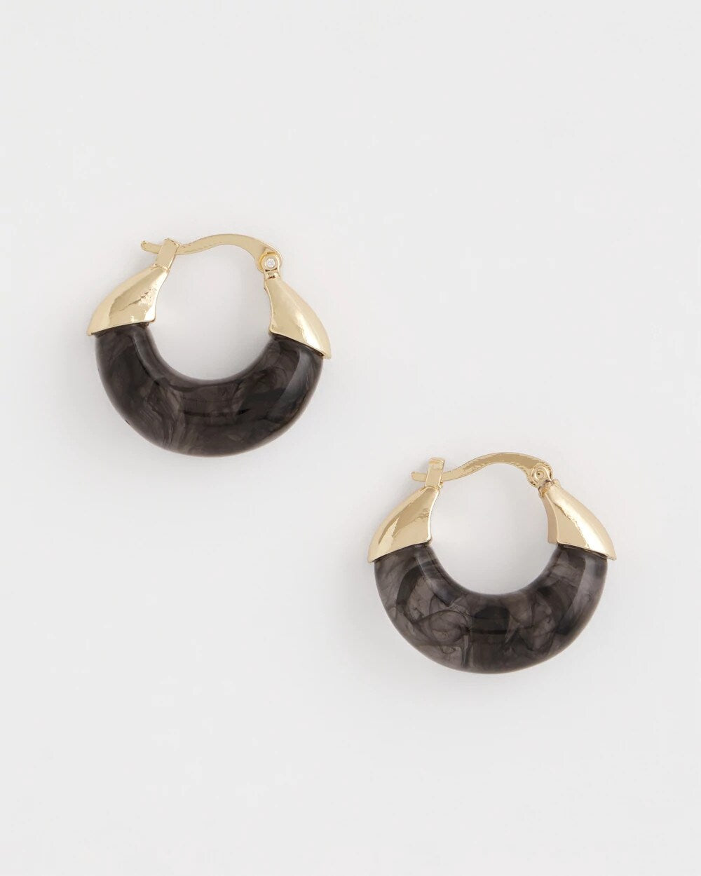 Chico's Women | Marble Gold Hoop Earrings GOLD