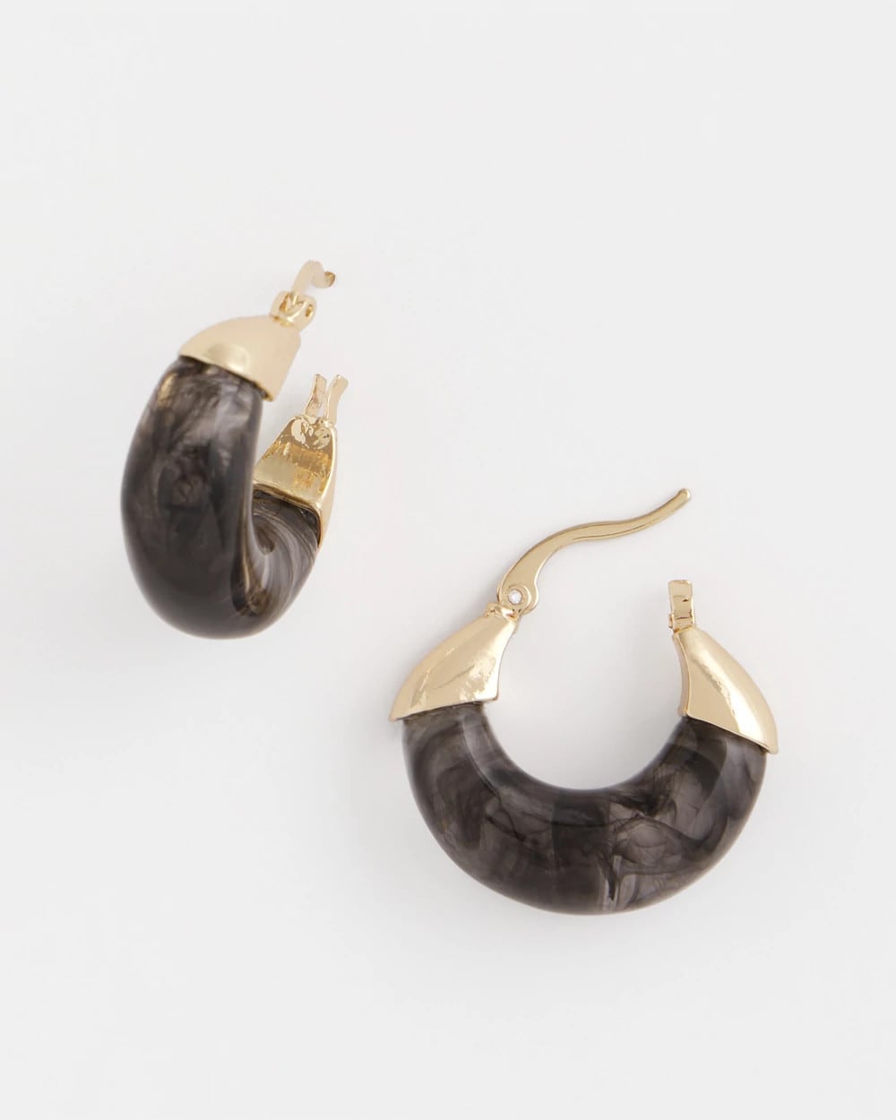 Chico's Women | Marble Gold Hoop Earrings GOLD