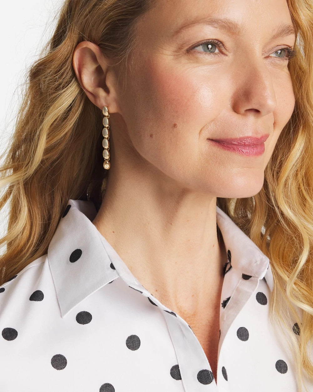 Chico's Women | Gold Linear Beaded Earrings GOLD