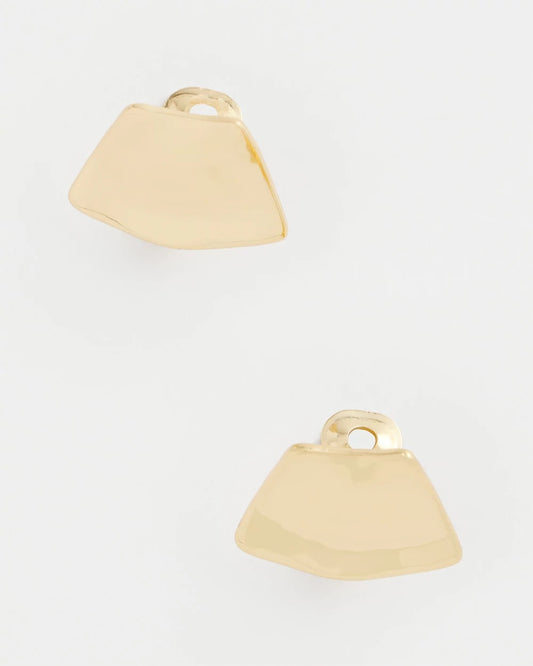 Chico's Women | Gold Fan Clip On Earrings GOLD