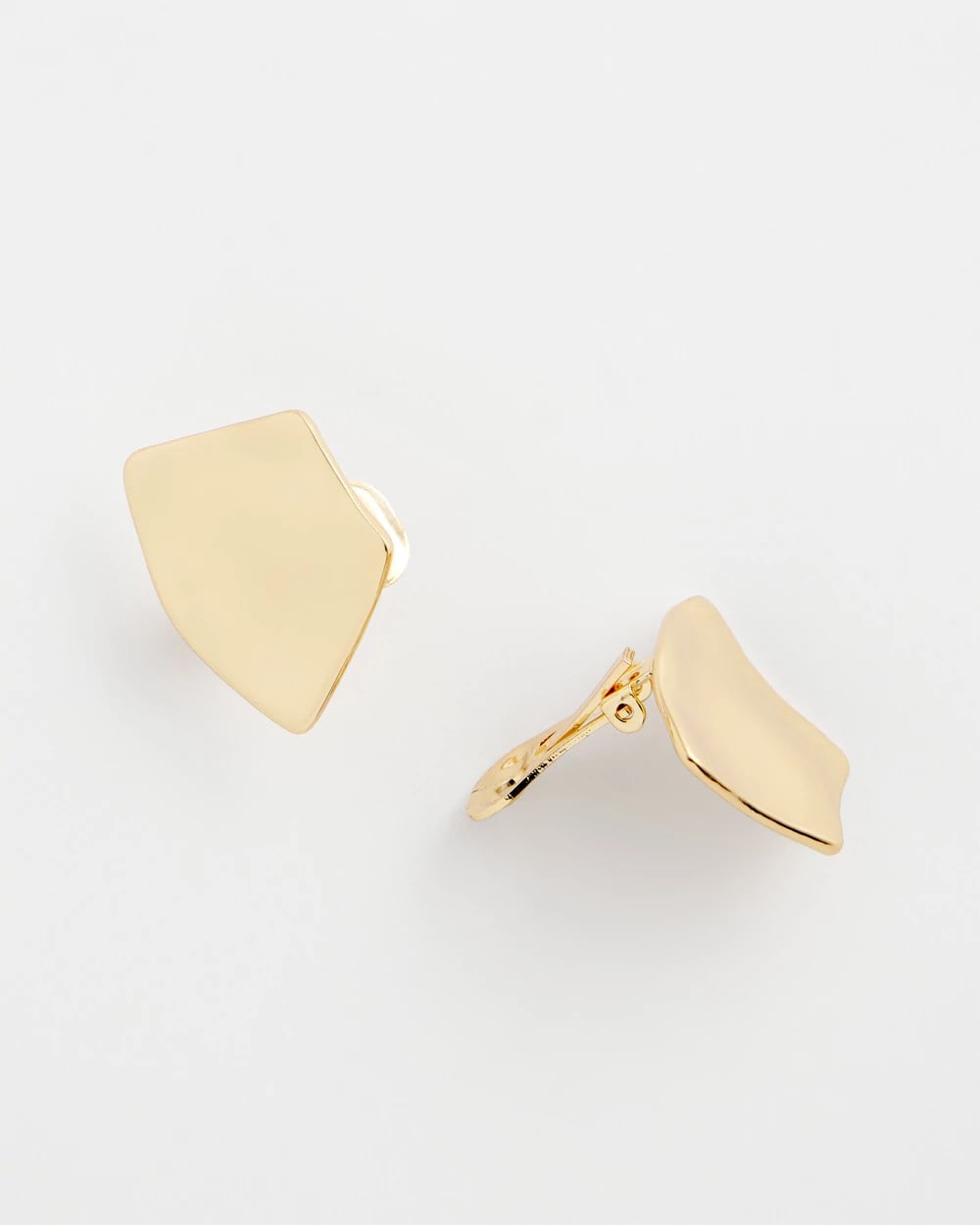 Chico's Women | Gold Fan Clip On Earrings GOLD