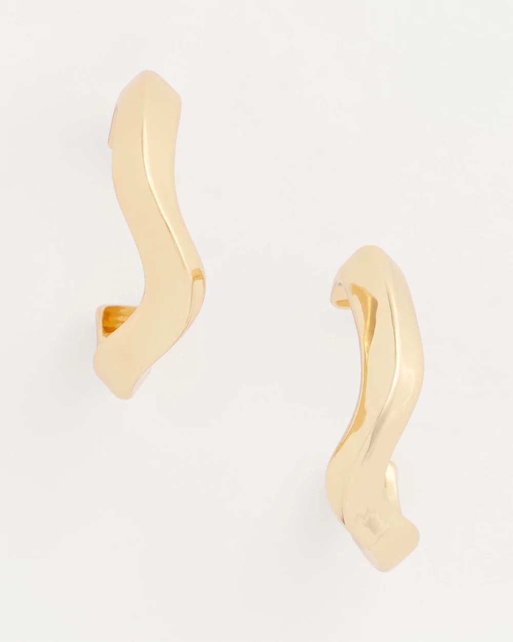 Chico's Women | Gold Wavy Hoop Earrings GOLD