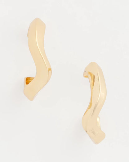 Chico's Women | Gold Wavy Hoop Earrings GOLD