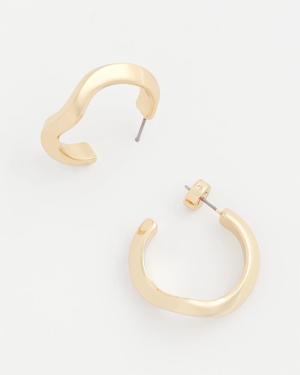 Chico's Women | Gold Wavy Hoop Earrings GOLD