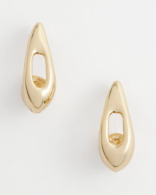 Chico's Women | Gold Puff Hoop Earrings GOLD