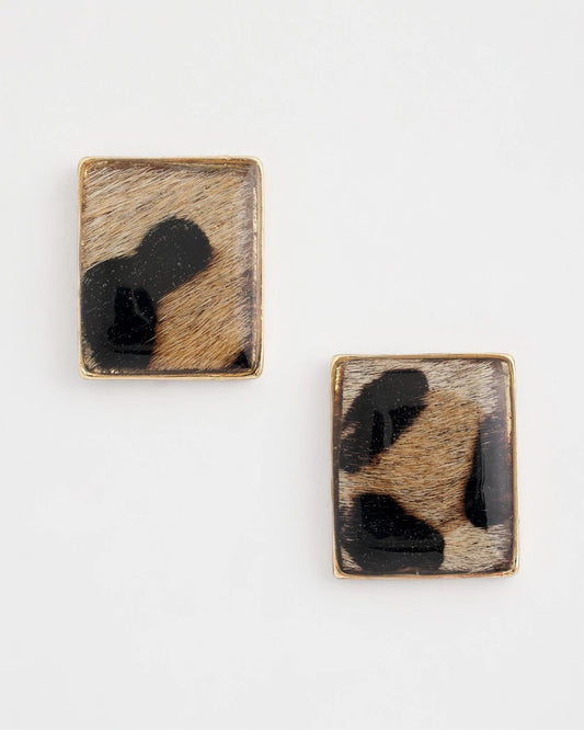 Chico's Women | Chico's Originals Animal Square Stud Earrings ANIMAL PRINT