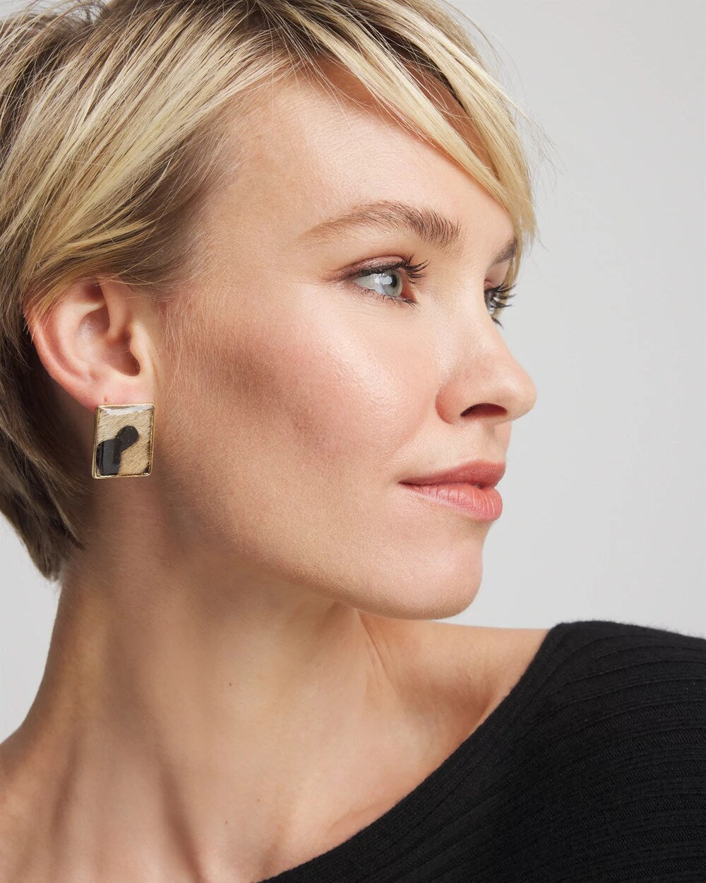 Chico's Women | Chico's Originals Animal Square Stud Earrings ANIMAL PRINT