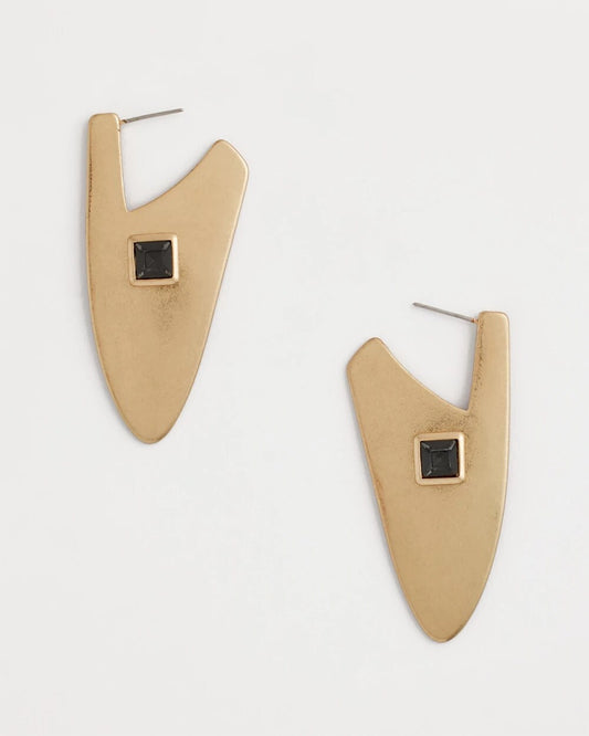 Chico's Women | Gold Triangle Linear Earrings GOLD