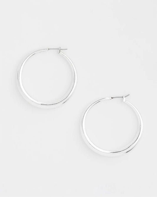 Chico's Women | Cassie Silver-Tone Hoop Earrings SILVER