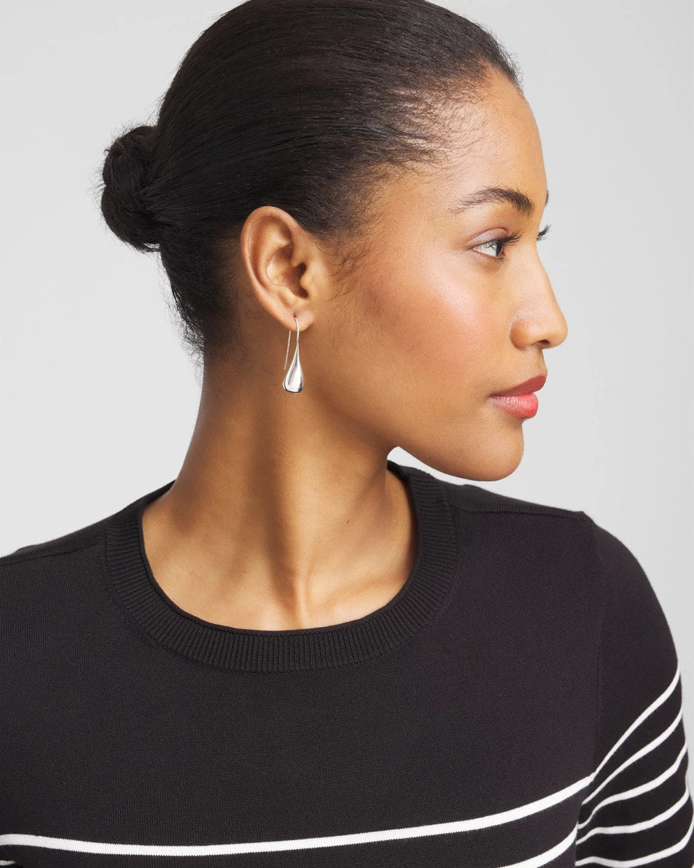 Chico's Women | No Droop™ Silver Tone Teardrop Threader Earrings