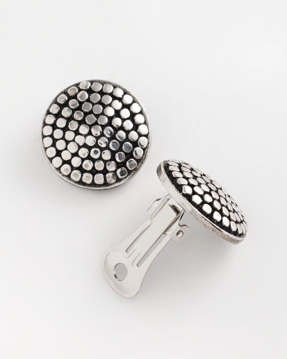 Chico's Women | No Droop® Round Silvertone Stud Earrings SILVER