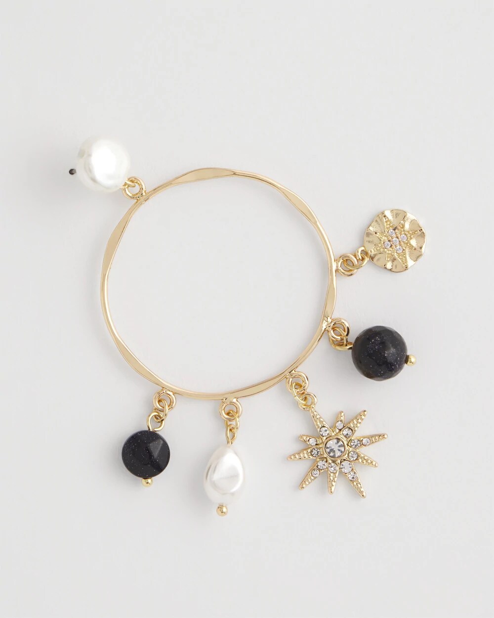 Chico's Women | Starry Night Charm Hoop Earrings GOLD