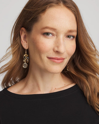 Chico's Women | Galaxy Cluster Drop Earrings NEUTRAL