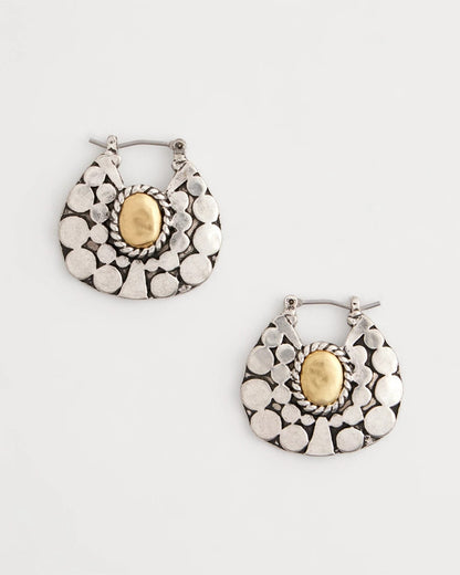 Chico's Women | Front-to-Back Hoop Earrings MIXED METALS
