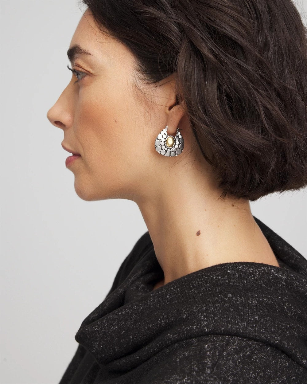 Chico's Women | Front-to-Back Hoop Earrings MIXED METALS