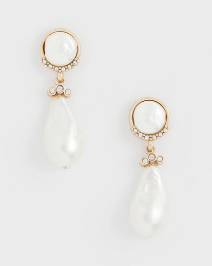 Chico's Women | Faux Pearl Drop Earrings NEUTRAL
