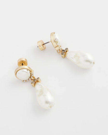 Chico's Women | Faux Pearl Drop Earrings NEUTRAL