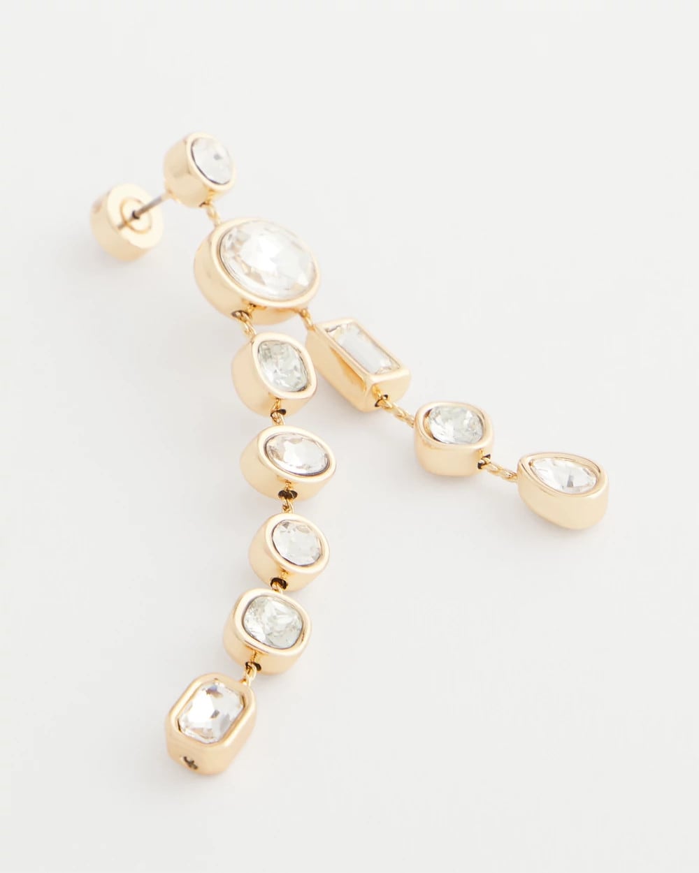 Chico's Women | Bezel Set Linear Goldtone Earrings GOLD