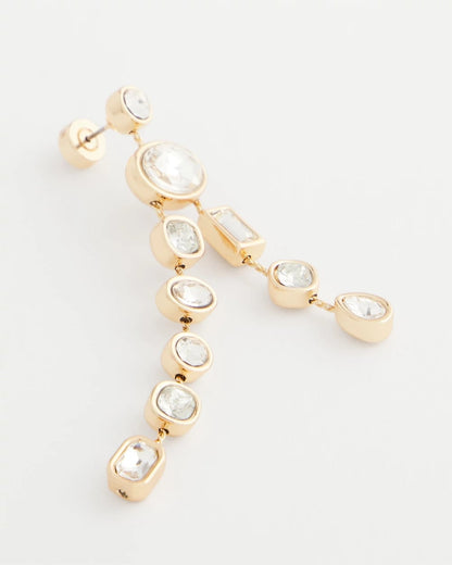 Chico's Women | Bezel Set Linear Goldtone Earrings GOLD