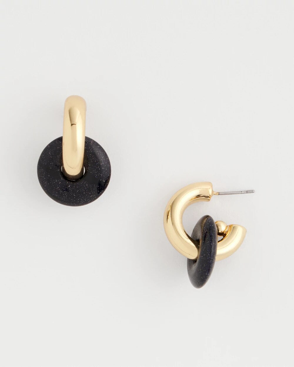 Chico's Women | Sparkle Blue Disc Hoop Earrings BLUE