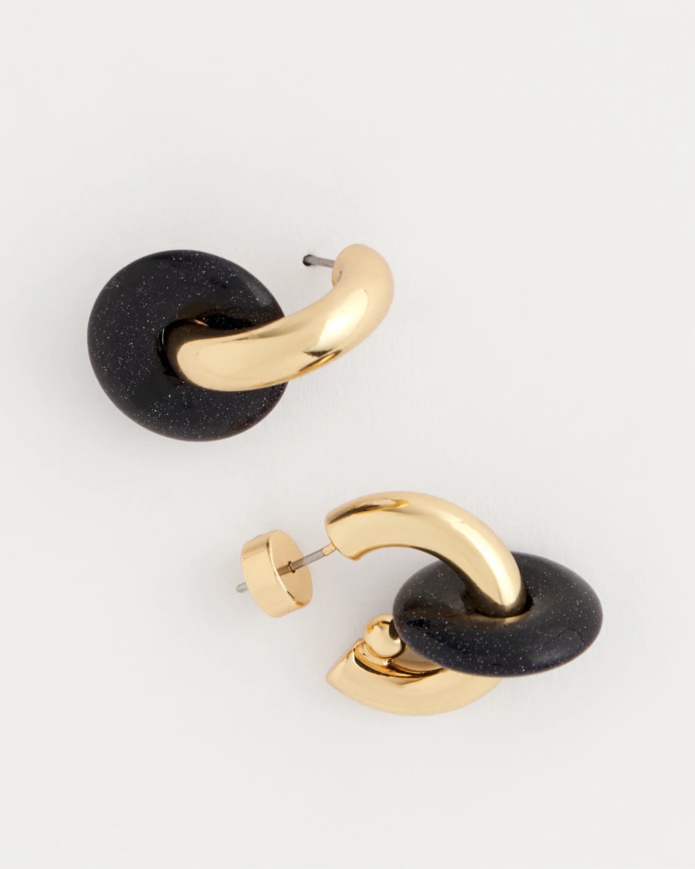 Chico's Women | Sparkle Blue Disc Hoop Earrings BLUE