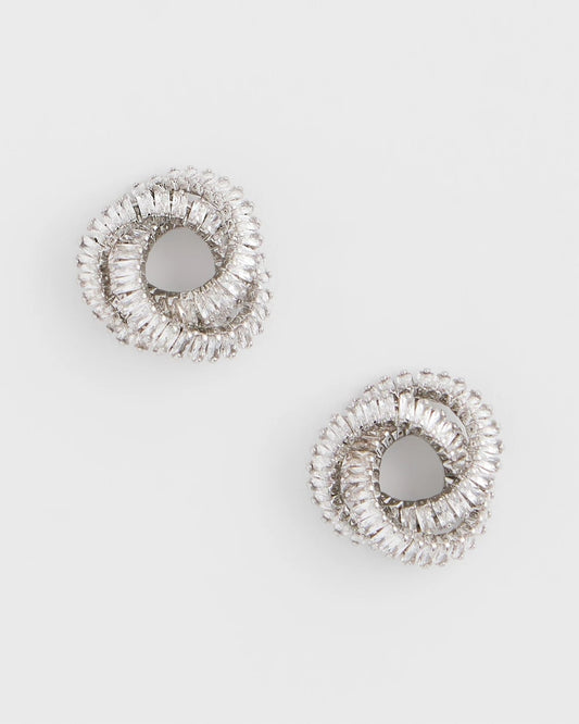 Chico's Women | Silvertone Twisted Stud Earrings SILVER