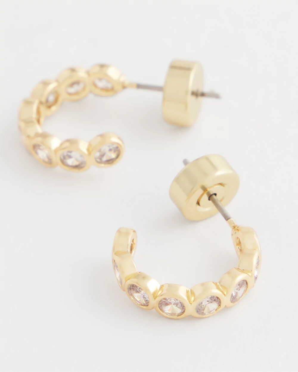 Chico's Women | Goldtone Crystal Mini Hoop Earrings GOLD