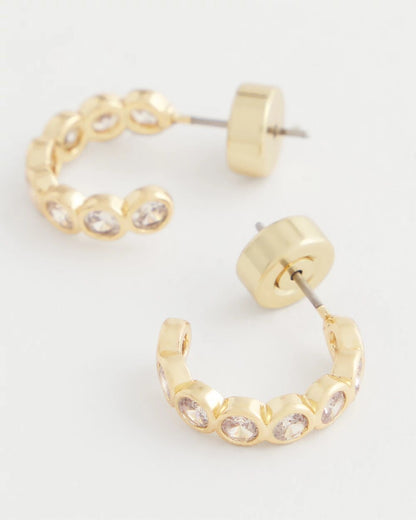 Chico's Women | Goldtone Crystal Mini Hoop Earrings GOLD